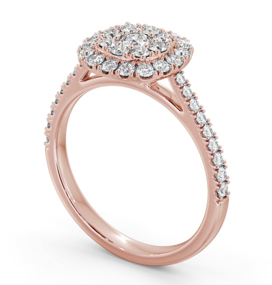 Cluster Style Round Diamond Cushion Design Ring 18K Rose Gold CL55_RG_THUMB1