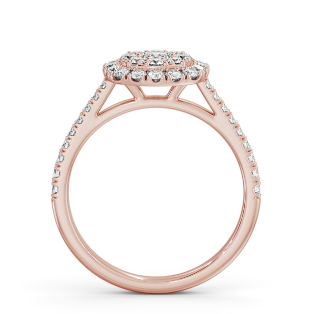 Cluster Style Round Diamond Ring 18K Rose Gold - Cleasby CL55_RG_UP