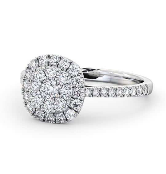  Cluster Style Round Diamond Ring Platinum - Cleasby CL55_WG_THUMB2 