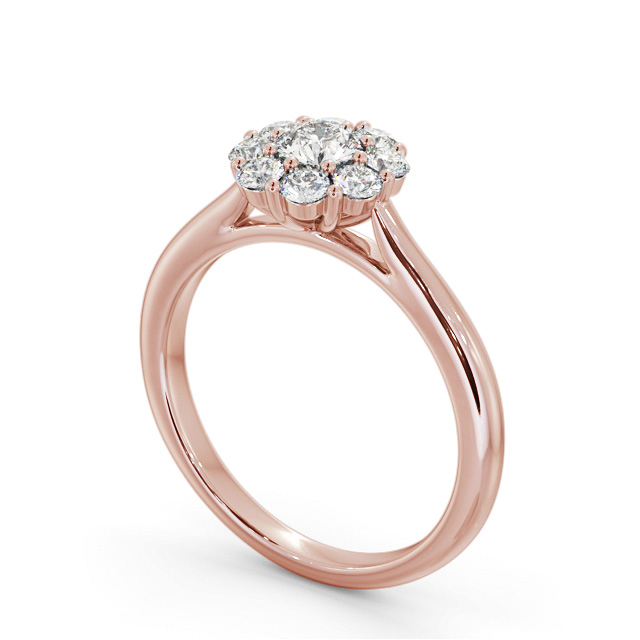 Cluster Diamond Ring 9K Rose Gold - Halima CL56_RG_SIDE