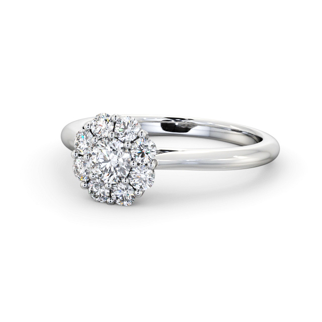 Cluster Diamond Ring Platinum - Halima CL56_WG_FLAT