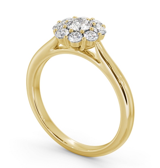  Cluster Diamond Ring 18K Yellow Gold - Halima CL56_YG_THUMB1 