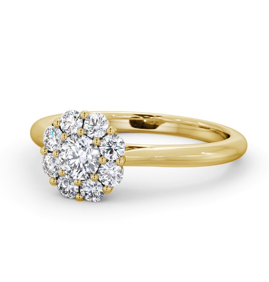  Cluster Diamond Ring 18K Yellow Gold - Halima CL56_YG_THUMB2 