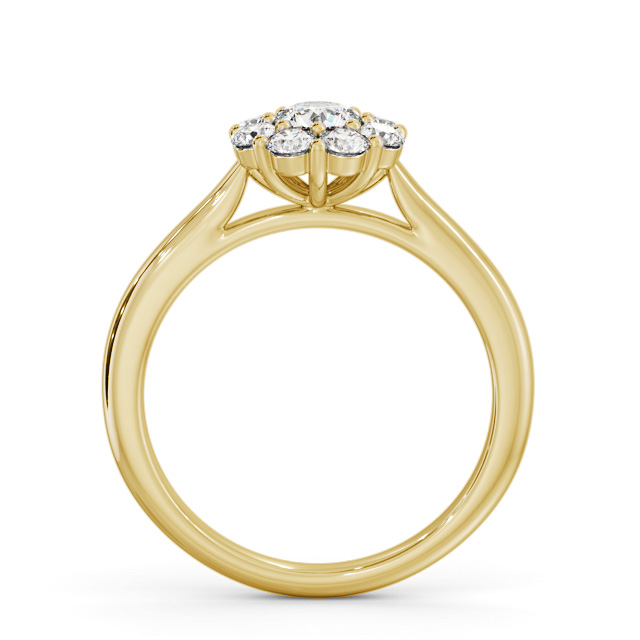Cluster Diamond Ring 18K Yellow Gold - Halima CL56_YG_UP