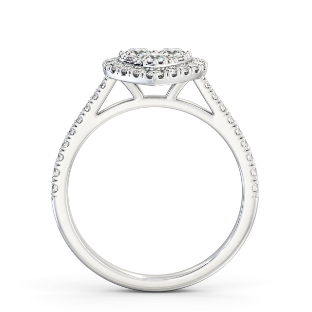 Cluster Style Round Diamond Ring 9K White Gold - Sonia CL58_WG_UP
