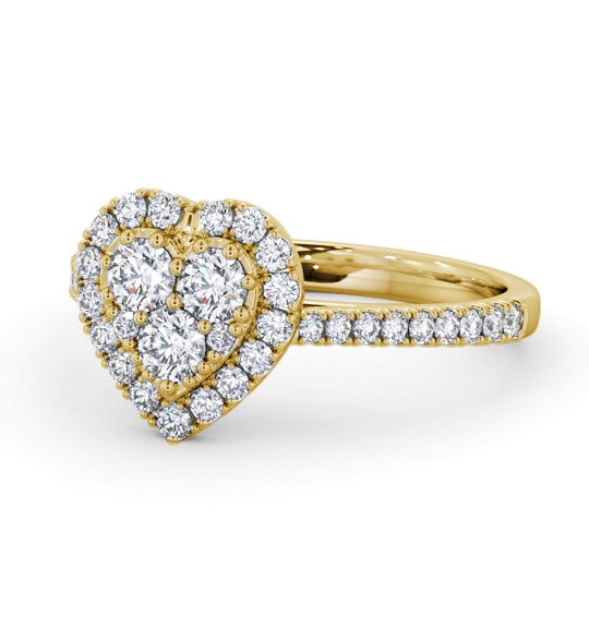  Cluster Style Round Diamond Ring 9K Yellow Gold - Sonia CL58_YG_THUMB2 