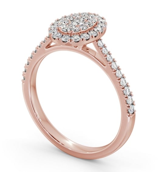 Cluster Style Round Diamond Ring 9K Rose Gold - Montell CL59_RG_THUMB1