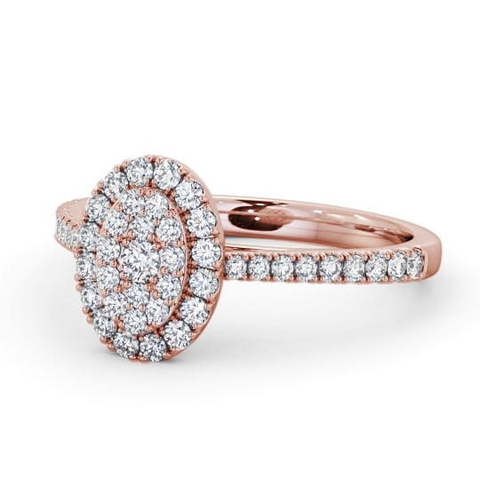  Cluster Style Round Diamond Ring 18K Rose Gold - Montell CL59_RG_THUMB2 