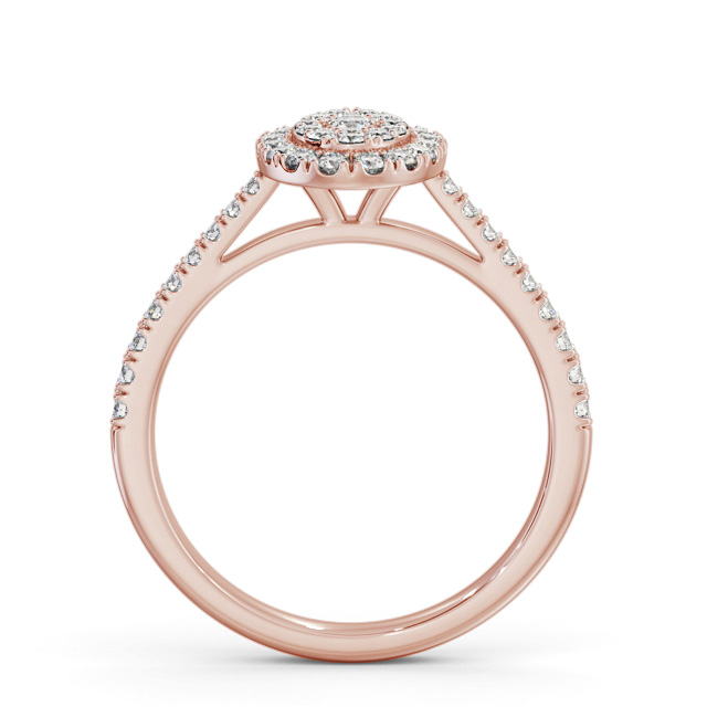 Cluster Style Round Diamond Ring 9K Rose Gold - Montell CL59_RG_UP