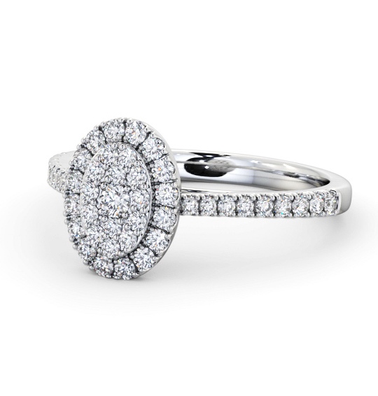  Cluster Style Round Diamond Ring Platinum - Montell CL59_WG_THUMB2 