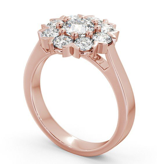 Cluster Diamond Halo Style Ring 9K Rose Gold CL5_RG_THUMB1