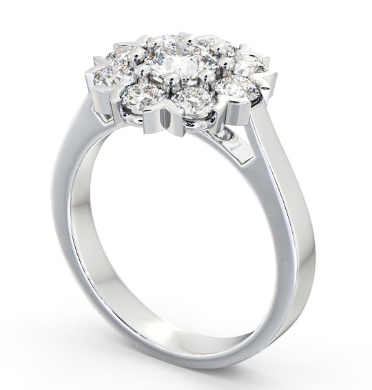 Cluster Diamond Halo Style Ring Platinum CL5_WG_THUMB1 