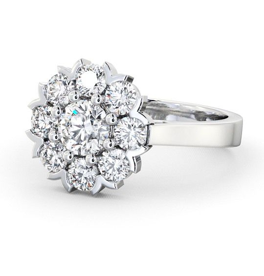 Cluster Diamond Halo Style Ring 9K White Gold CL5_WG_THUMB2 