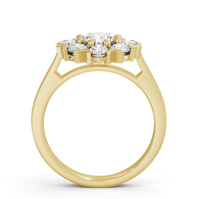 Cluster Diamond Ring 18K Yellow Gold - Lurley CL5_YG_UP