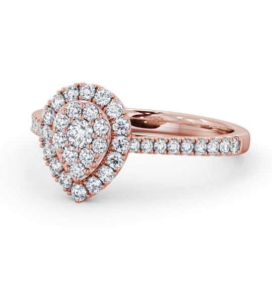  Cluster Style Round Diamond Ring 9K Rose Gold - Miya CL60_RG_THUMB2 