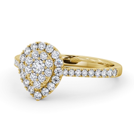  Cluster Style Round Diamond Ring 9K Yellow Gold - Miya CL60_YG_THUMB2 