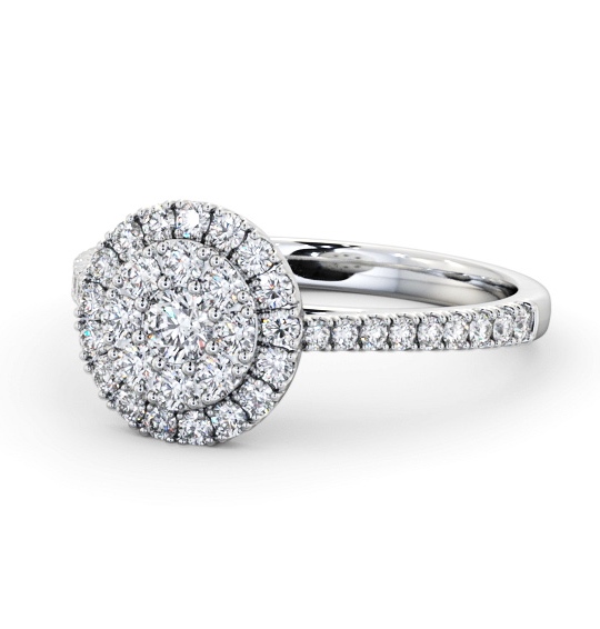  Cluster Style Round Diamond Ring Platinum - Heathel CL61_WG_THUMB2 