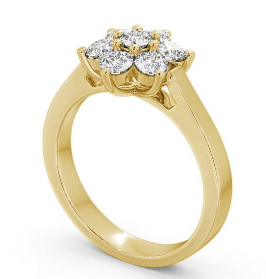 Cluster Diamond Classic Style Ring 18K Yellow Gold CL6_YG_THUMB1