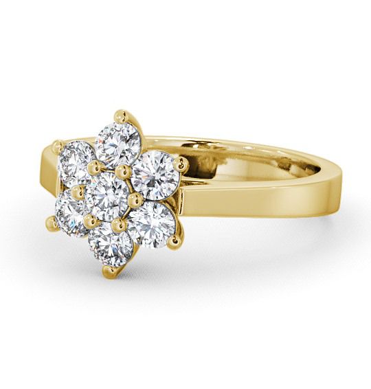  Cluster Diamond Ring 18K Yellow Gold - Marian CL6_YG_THUMB2 