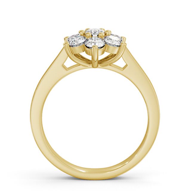 Cluster Diamond Ring 18K Yellow Gold - Marian CL6_YG_UP