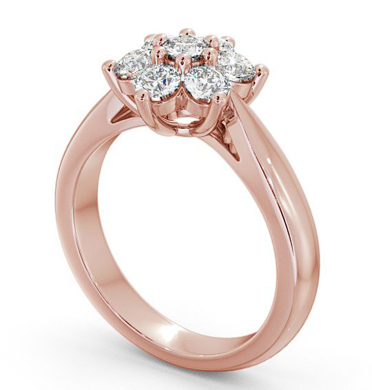 Cluster Diamond Floral Design Ring 9K Rose Gold CL7_RG_THUMB1