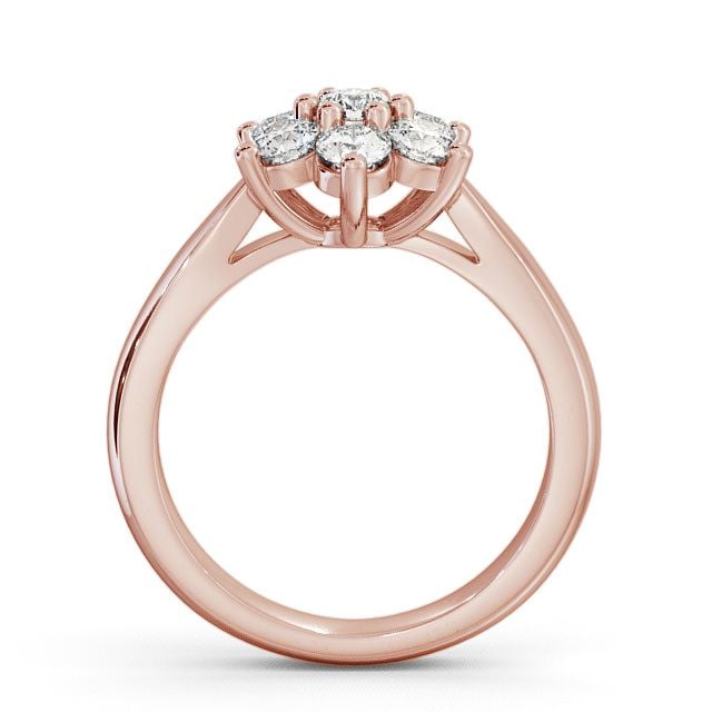 Cluster Diamond Ring 9K Rose Gold - Thirlby CL7_RG_UP