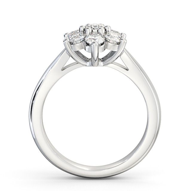 Cluster Diamond Ring 18K White Gold - Thirlby CL7_WG_UP