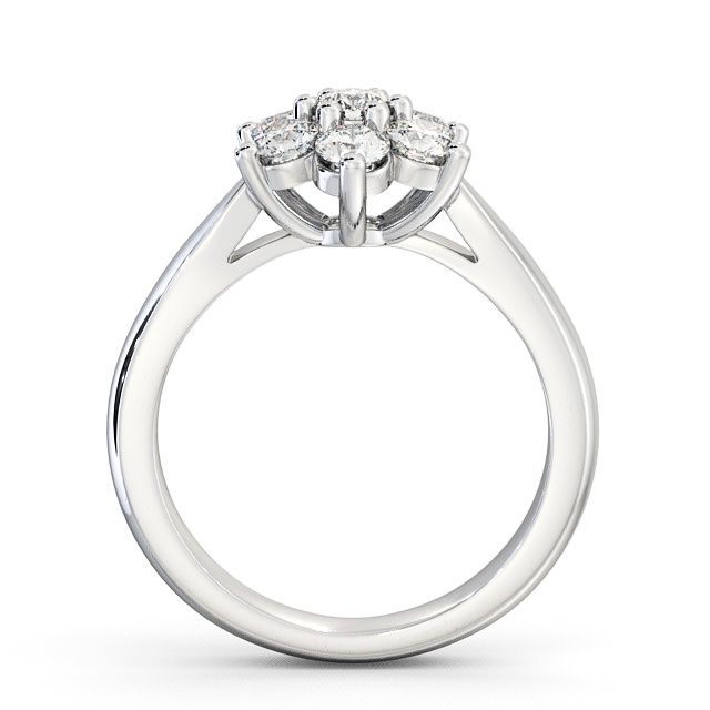 Cluster Diamond Ring 18K White Gold - Thirlby | Angelic Diamonds