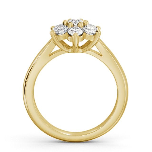 Cluster Diamond Ring 18K Yellow Gold - Thirlby CL7_YG_UP
