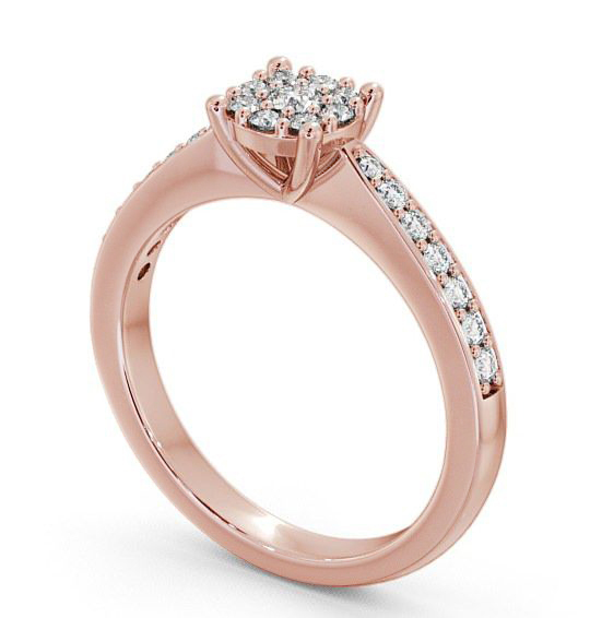 Cluster Diamond Illusion Design Ring 18K Rose Gold CL8_RG_THUMB1 