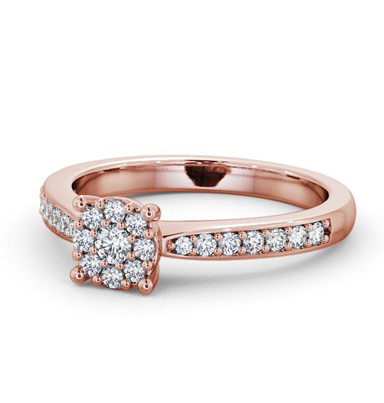  Cluster Diamond Ring 9K Rose Gold - Styal CL8_RG_THUMB2 