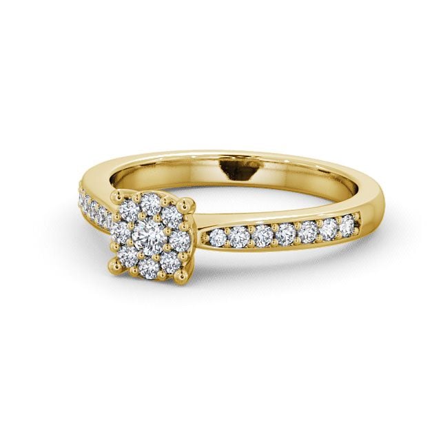 Cluster Diamond Ring 9K Yellow Gold - Styal CL8_YG_FLAT
