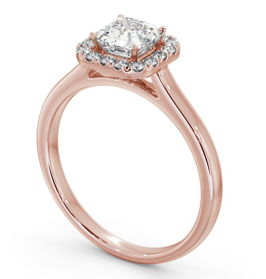 Halo Asscher Diamond Classic Engagement Ring 9K Rose Gold ENAS10_RG_THUMB1 