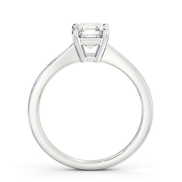 Asscher Diamond Engagement Ring 9K White Gold Solitaire - Aydon ENAS14_WG_UP