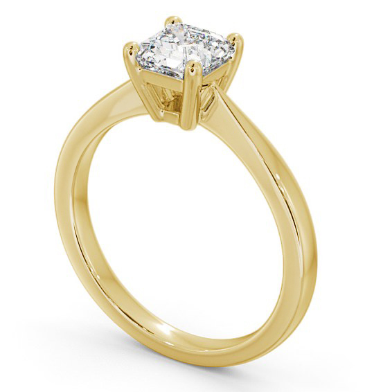 Asscher Diamond 4 Prong Engagement Ring 9K Yellow Gold Solitaire ENAS14_YG_THUMB1