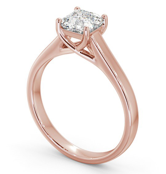 Asscher Diamond Engagement Ring 18K Rose Gold Solitaire - Whittle ENAS15_RG_THUMB1