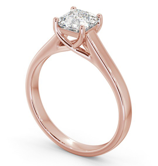 Asscher Diamond Trellis Design Engagement Ring 9K Rose Gold Solitaire ENAS15_RG_THUMB1