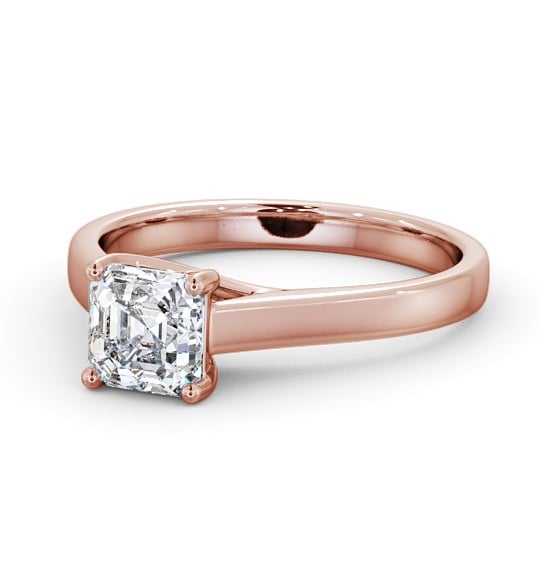  Asscher Diamond Engagement Ring 9K Rose Gold Solitaire - Whittle ENAS15_RG_THUMB2 