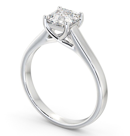 Asscher Diamond Trellis Design Engagement Ring Platinum Solitaire ENAS15_WG_THUMB1 