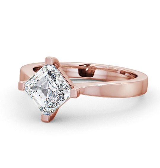  Asscher Diamond Engagement Ring 9K Rose Gold Solitaire - Aston ENAS1_RG_THUMB2 