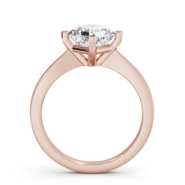 Asscher Diamond Engagement Ring 18K Rose Gold Solitaire - Aston ENAS1_RG_UP
