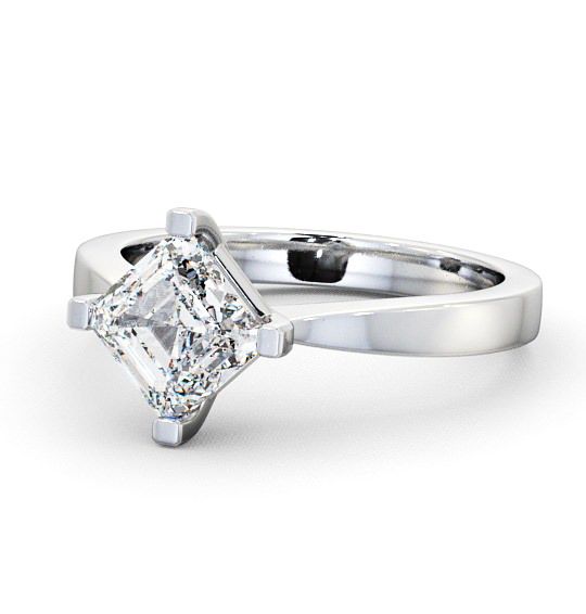  Asscher Diamond Engagement Ring Platinum Solitaire - Aston ENAS1_WG_THUMB2 