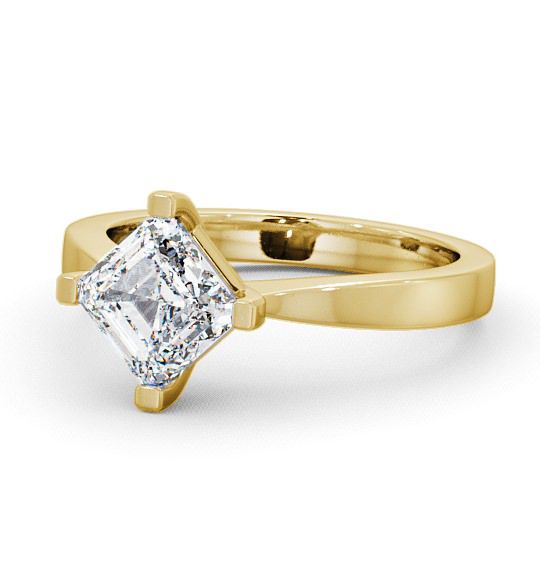  Asscher Diamond Engagement Ring 9K Yellow Gold Solitaire - Aston ENAS1_YG_THUMB2 