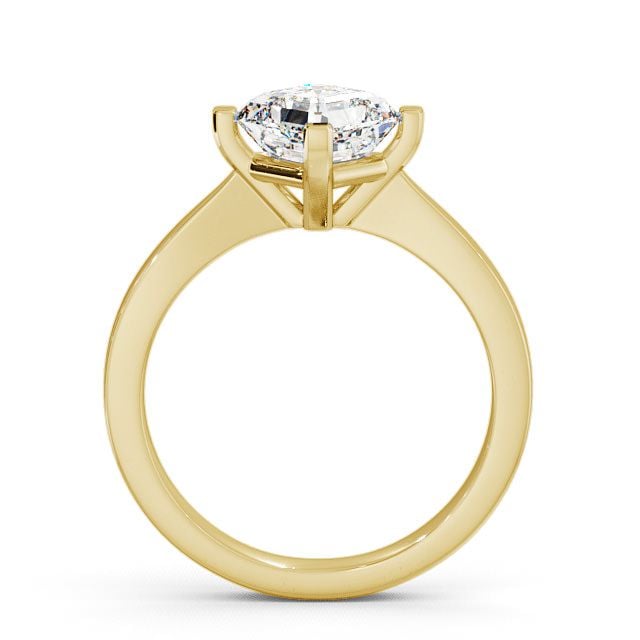 Asscher Diamond Engagement Ring 9K Yellow Gold Solitaire - Aston ENAS1_YG_UP