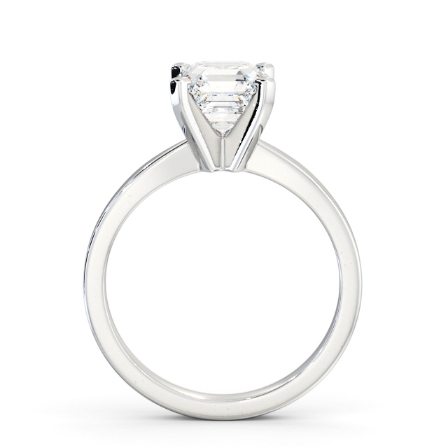 Asscher Diamond Engagement Ring 18K White Gold Solitaire - Mylene ENAS20_WG_UP