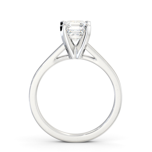 Asscher Diamond Engagement Ring Platinum Solitaire - Lucresa ENAS21_WG_UP