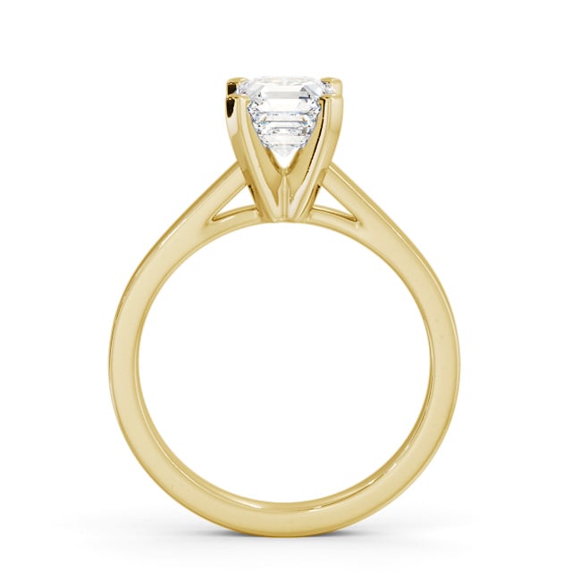 Asscher Diamond Engagement Ring 18K Yellow Gold Solitaire - Lucresa ENAS21_YG_UP
