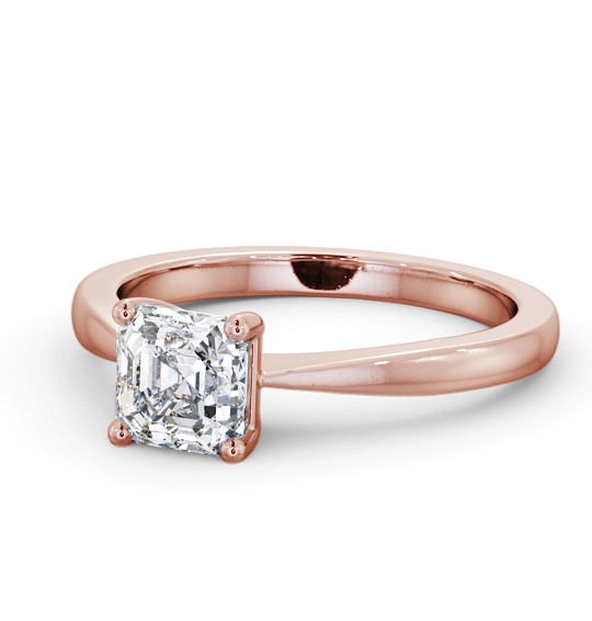  Asscher Diamond Engagement Ring 9K Rose Gold Solitaire - Eddington ENAS24_RG_THUMB2 