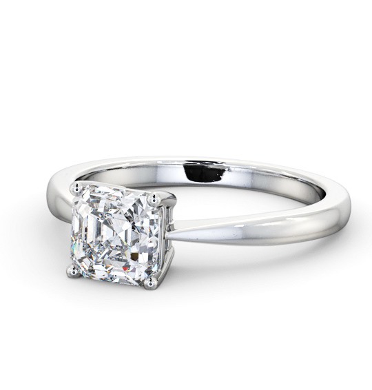  Asscher Diamond Engagement Ring 9K White Gold Solitaire - Abthorpe ENAS25_WG_THUMB2 