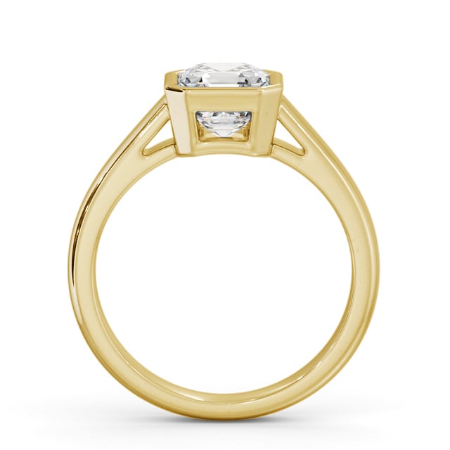 Asscher Diamond Engagement Ring 18K Yellow Gold Solitaire - Raphaelle ENAS26_YG_UP